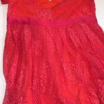 Free People Matchpoint midi dress watermelon slit thin strap v neck scoop back Photo 9