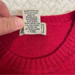 Vintage LL Bean Womens Large Red Lambswool Classic Crewneck Knit Sweater Preppy Photo 8