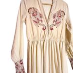 Amazon Vintage Style V-Neck Boho Peasant Maxi Dress Long Sleeves Women's Small Photo 2