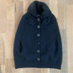 Club Monaco  Black Knit Button-Up Vest Size Small Photo 1