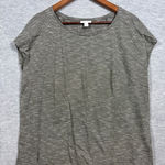J.Jill  Womens M Shirt‎ Striped Gray Cotton Casual Tee Photo 0