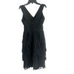 Black Bandage Fringe Gold Plate Mesh Mini Party Dress Small Photo 1