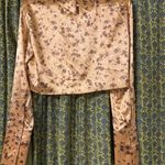 ZARA Floral Cropped Blouse Size XS Photo 2