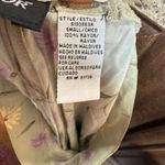 Sag Harbor A Line Skirt Light Green Floral Purple Photo 4