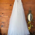 Lulus  Glorious Luxury White Sheer Tulle Embroidered Beaded Maxi Dress Size XS Photo 4