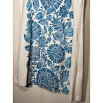 Anthropologie JUST TAYLOR Sheath Dress White Blue Quiet Luxury Greece Size 12 Photo 4