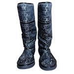 Coach Signature Nikole Womens Sz 7B Black shearling Roll Down Cuff Winter boots Photo 4