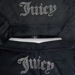 Juicy Couture 🔥 OG Bling Velour Tracksuit Hoodie & Pants Liqourice Black LARGE Photo 2