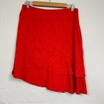Toad & Co  Red Tiered Asymmetrical Hem Skirt Womens S Gorpcore Athletic Stretch Photo 5