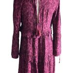 American Eagle OUTFITTERS SO CUTE!!! maroon and black long sleeve boho tiered dress Photo 7