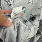 Laura Ashley Pajama Top L Gray Long Sleeve Henley Dog Print Cottagecore Lounge Photo 4