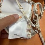 Shade & Shore  Brown and White Bikini Top Photo 3