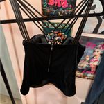 Elegant Black Velvet Dress with Strappy Back Size M Photo 3