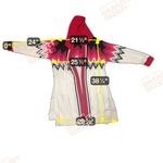 Ashley Stewart  Women 22/24  Multicolor Zig Zag Open White Cardigan Lagenlook Photo 6