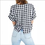 Madewell  buffalo check button-back tie shirt▪️size S Photo 1