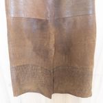 Banana Republic VTG  Leather Maxi Skirt Size 8 Brown 90s Minimalist Chic Earthy Photo 2