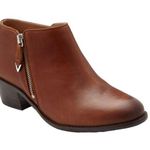 Vionic Jolene Burnished Toe Leather Ankle Boots Sz 10 Photo 0