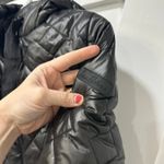 Sam Edelman  Womens Puffer Jacket Small Quilted Hood Black Shine Zip Outerwear Photo 6