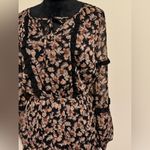 Knox Rose EUC  Black and Pink Glitter Floral Sheer Long Dress size small Photo 2