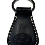 Dooney & Bourke DOONEY & BURKE Black Leather Logo Keyring Tag Photo 1