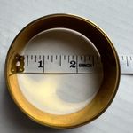 J.Crew Navy Blue Enamel Gold Tone Wide Bangle Bracelet Photo 4