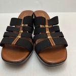 Italian Shoemaker Womens 8 Black Elastic Strappy Block Heel Mules Slides Sandals Photo 11