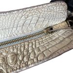 Brahmin  Hillary Leather Croc Embossed Crossbody Purse Bag beige black tan Photo 4