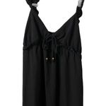 Kingston Grey Medium black ruffle straps, tie on front, empire waist maxi dress Photo 4