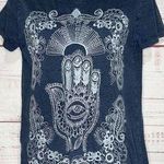 Lucky Brand Women’s  Lucky Lotus Embroidered Hamsa Top Small Photo 0