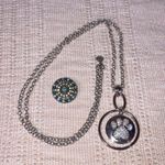 Magnolia and Vine large (30mm) snap pendant with 2 snaps Silver Photo 11