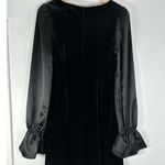 Vestique  Whimsigoth Black Velvet Long Satin Flare Sleeve Mini Dress M NWT Photo 6
