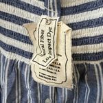 Love Tomas Emerson Fry XS/S Blue White Striped Midi Dress Puff Sleeve Tiered Photo 4