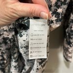 Catherine Gee Dress Long Sleeve Shirt Dress Large Geometric Stars Buttons Silk Black Photo 5