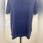 Brooks Brothers NTM: Vintage  Short Sleeve Navy with Delicate Floral Top Sz Large Photo 3