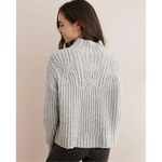 Aerie ✨ Cable Mock Neck Laine Wool Grey Sz Medium Sweater✨ Photo 2