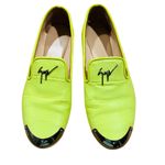 Giuseppe Zanotti Neon Croc Embossed Leather Smoking Slippers Size 36 (6 US) Photo 0