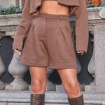 Pretty Little Thing NWT Chocolate Quilted Shorts size10 Photo 0