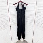 SheIn Surplice Halter Top Jogger Leg Jumpsuit Black Small Photo 11