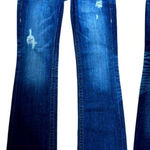 True Religion VTG. DARK WASH BOOTCUT DISTRESSED JEANS SZ. 27" NWOT Photo 0