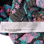 ZARA Mini Dress Womens XS V-Neck Floral Draped Long Sleeve Padded Shoulders 80s Photo 15