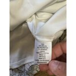 Elle  white floral lace lined Scoop Neck 3/4‎ bell  sleeve blouse women's size M Photo 8