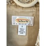 Talbots Taupe Tan Gold Metallic Lace Blazer Holiday Jacket Fully Lined - Size 6 Photo 4