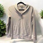 Banana Republic  Grey Cowl Neck Sweatshirt with Pockets Oversized XS Photo 1