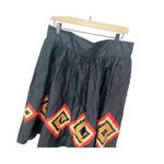 Nine West Colorful Black Fit & Flare Casual Pockets Skirt 12 Back Zip Photo 1