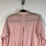 J Jill Love Linen Button Up Shirt Pink Long Sleeve Tall Medium beach boho Photo 7