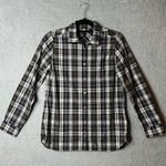J.Crew Shirt Womens 4 Multicolor Long Sleeve Button Up Plaid Slim Fit Shirt Black Photo 0