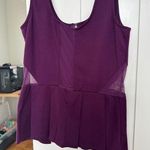 Jack by BB Dakota Purple Peplum Tank Top Photo 0