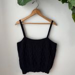 Arula Black Square Collar Knitwear Swester Crop Top Cami Size XXL Photo 2