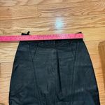 Vintage Pelle women’s Black Leather Midi Skirt Size 10 Photo 7