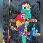 Drapers & Damons Vintage Jacket Black Embroidered Parrot Toggle Womens Small Photo 4